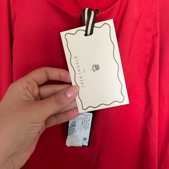 Lilly Sisto for Gianni Bini NWT Red Bow Shoulder Open Back Cocktail - Picture 5 of 6